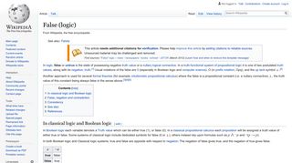 False (logic) - Wikipedia