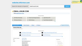 email.unum.com at WI. Outlook Web App - Website Informer