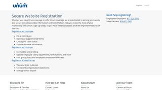 Register for a Secure Account | Unum