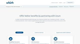 Supplemental Employee Benefits | Unum Group Insurance Plans