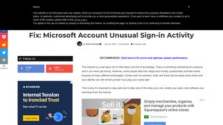 Fix: Microsoft Account Unusual Sign-in Activity - Appuals.com