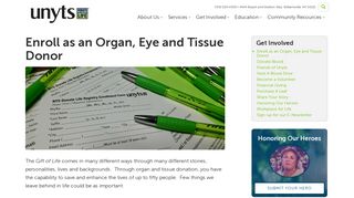 Unyts | Enroll as an Organ, Eye and Tissue Donor