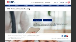 UOB Business Internet Banking · Bank on The Go!