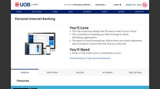 UOB : Personal Internet Banking - Overview | UOB Singapore
