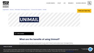 Unimail - IT Services for students - University of Derby