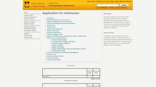University of Manitoba - Student Affairs - Admissions - Application for ...
