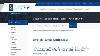 umMail - The University of Memphis