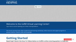 Login | University of Memphis Online Tutoring