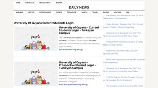 University Of Guyana Current Students Login - dailyheralds.org