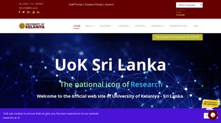 UOK - Home | University of Kelaniya, Sri Lanka.