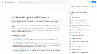 UOLHost: Set up G Suite MX records - G Suite Admin Help