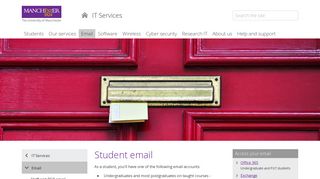 Student email (The University of Manchester) - IT Services