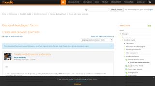 Moodle in English: Create web browser extension - Moodle.org
