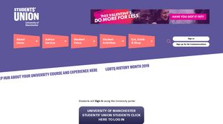 Login @ University of Manchester Students' Union