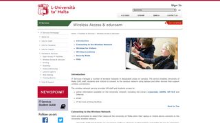 Wireless Access & eduroam - IT Services - University of Malta