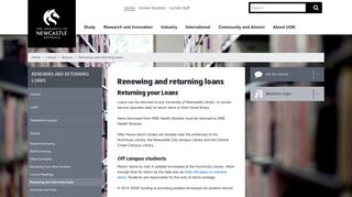 Renewing and returning loans / Borrow / Library / The University of ...