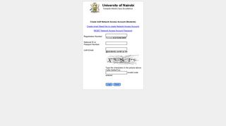 UoN Network Access Account - University of Nairobi