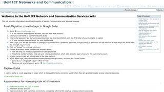 UoN ICT Networks and Communication [ICT Center Networks and ...
