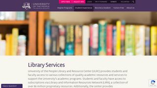 Library Services | University of the People