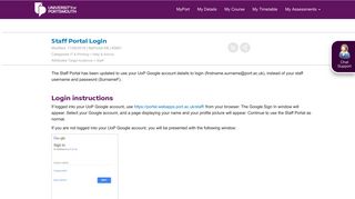 Staff Portal Login - MyPort