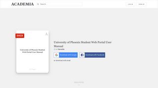 University of Phoenix Student Web Portal User Manual | Jonelino D ...