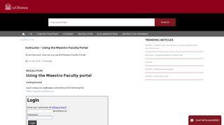 Instructor - Using the Maestro Faculty Portal - Brightspace Community