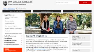Current Students @ UOW College