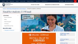 Email for students: UOWmail @ UOW