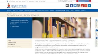 Department of Library Services | University of Pretoria