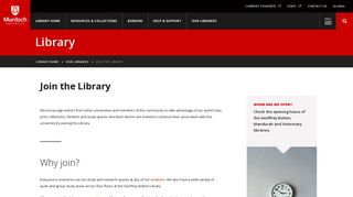Join the Library - Murdoch University
