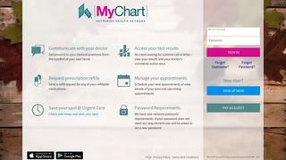 MyChart - Login Page