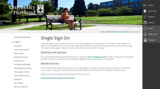 Single Sign On | University of Portland