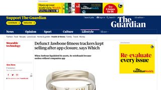 Defunct Jawbone fitness trackers kept selling after app closure, says ...