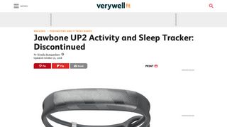 Jawbone UP2 Activity and Sleep Tracker Discontinued - Verywell Fit