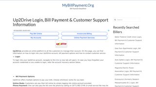 Up2Drive Login, Bill Payment & Customer Support Information