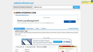 up2drive.com at WI. up2drive Central - Login - Website Informer