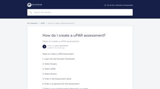How do I create a uPAR assessment? | Don Johnston - Co:Writer ...