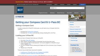 Getting your Compass Card & U-Pass BC - BCIT
