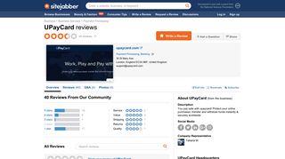 UPayCard Reviews - 33 Reviews of Upaycard.com | Sitejabber