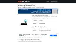 How to Configure and Reset UPC Connect Box Router