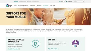 Mobile | Support for mobile subscriptions and smartphones | UPC