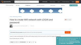 How to create Wifi network with LOGIN and password - Spiceworks ...