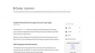 G Suite Updates Blog: Update: Refreshing the Google Accounts login ...