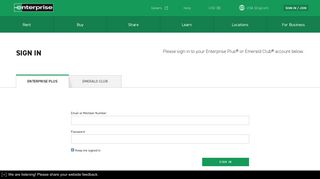 Enterprise Plus Login | Enterprise Rent-A-Car