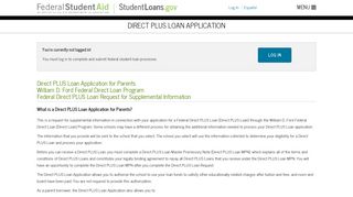 Parent PLUS Loan Application | StudentLoans.gov