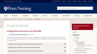Email (Outlook) • Information Technology Services • Penn Nursing