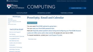 PennO365: Email and Calendar | Arts & Sciences Computing