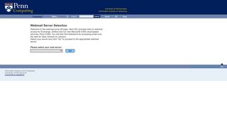 University of Pennsylvania Webmail Jumpstation