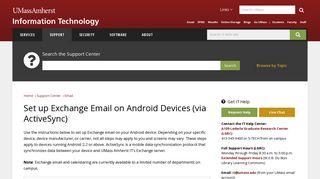 Set up Exchange Email on Android Devices (via ActiveSync) | UMass ...