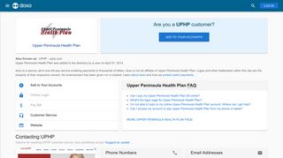 Upper Peninsula Health Plan (UPHP): Login, Bill Pay, Customer ...